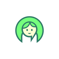 Woman Social Communication Logo Template