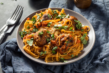 Homemade Spaghetti and Turkey Meatballs