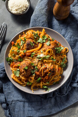 Homemade Spaghetti and Turkey Meatballs