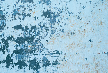 Fototapeta na wymiar Steel door paint floor that has expired paint that is dry and flaky.