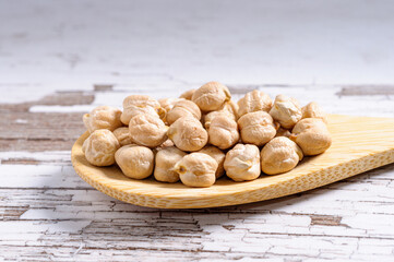 chickpeas in a spoon