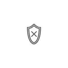 Protection Shield Technology Icon Illustration Design Template