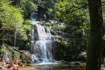 Cabreia Waterfall located in Sever do Vouga municipality, Aveiro Portugal District.