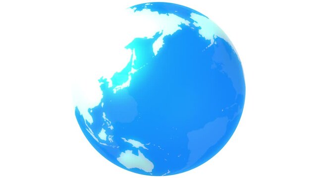 日本が中心の青いデジタルネットワークイメージ