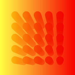 Modern banner for wall decor. Abstract background in vintage style. Colored geometric forms. Red, orange, yellow dots. Colorful circles. 3d effect.