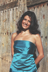 Fototapeta premium Very pretty and attractive Spanish brunette woman posing for portrait