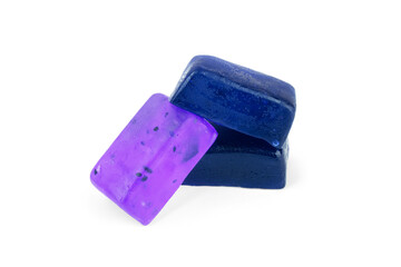 Fruit marmalade sweets, jelly candies isolated on white background with clipping path, collection