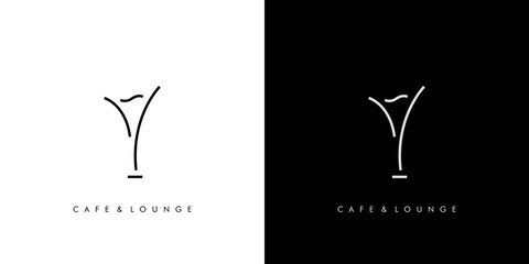Modern and elegant bar and lounge logo design - obrazy, fototapety, plakaty