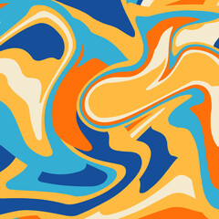 Psychedelic groovy background. Abstract flat background.