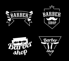 Set of Barber Emblems. Logo templates for barbershop