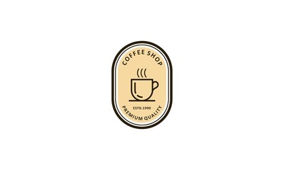 Coffee logo - vector illustration, emblem design on white background