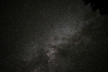Fototapeta na wymiar The Milky Way, as seen from Lago di Antrona, Piemonte, Italy.