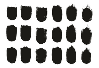 Round Brush Thick Straight Lines Artist Brush High Detail Abstract Vector Background Set 