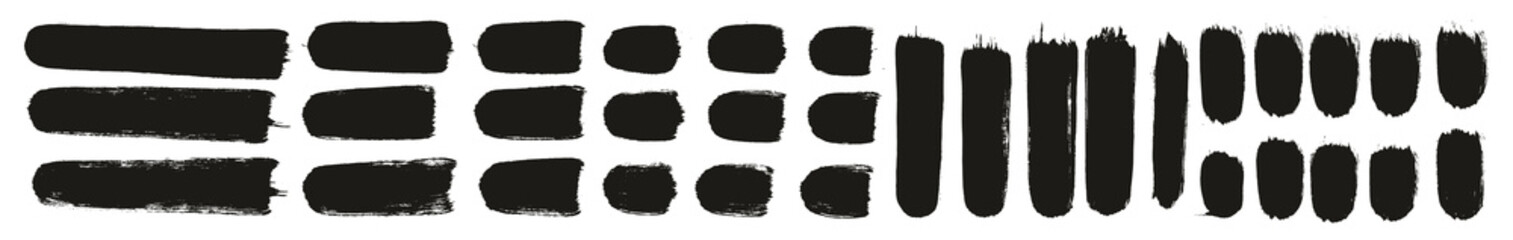 Round Brush Thick Straight Lines Artist Brush High Detail Abstract Vector Background Mega Set 