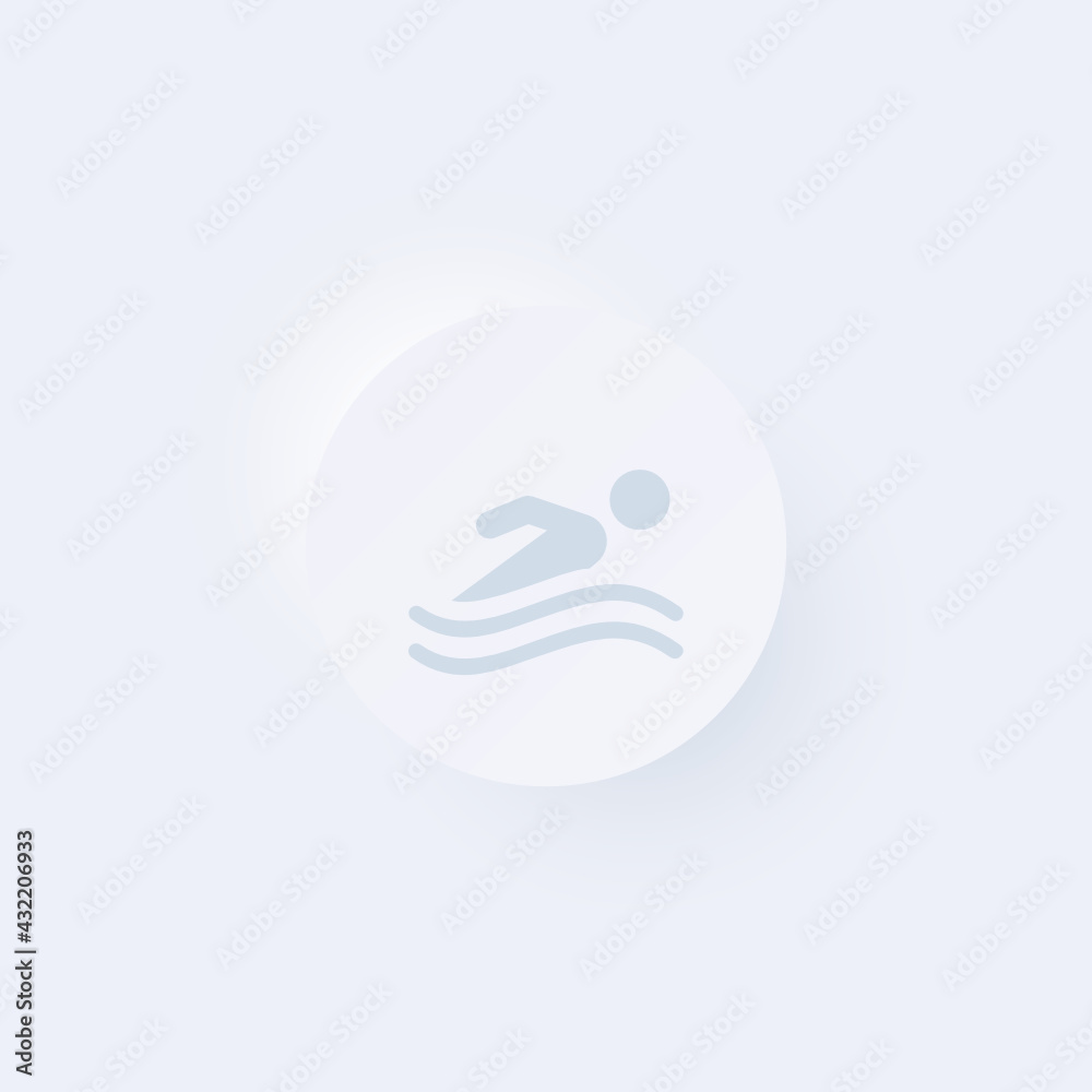 Poster swimming - sticker