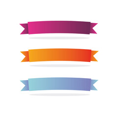 set of colorful ribbons