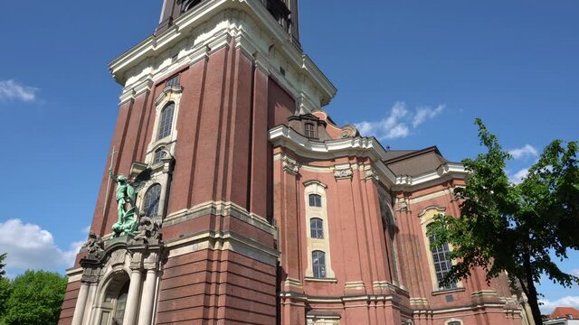 Hamburg St. Michaelis Church with ringing bells - Public Building