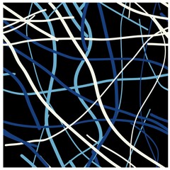 Retro illustration with abstract lines on dark background. Decor, decorative paper. Abstract light line. Seamless vector background.