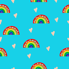 Pride lgbt rainbow flag seamless pattern vector