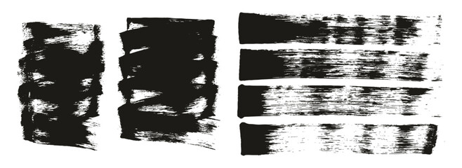 Flat Sponge Regular Artist Brush Short Background & Straight Lines Mix High Detail Abstract Vector Background Mix Set 