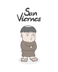 Funny monk draw