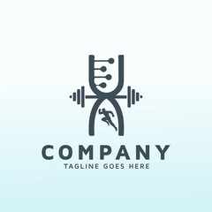 Biology and Chemistry logo design with fitness icon
