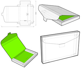 Packaging Envelope and Die-cut Pattern. The .eps file is full scale and fully functional. Prepared for real cardboard production.
