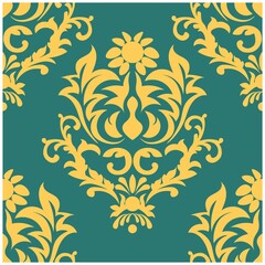 Damask pattern in vintage style. Texture backdrop. Seamless floral pattern. Fabric print texture.