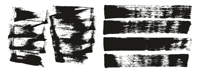 Flat Sponge Regular Artist Brush Short Background & Straight Lines Mix High Detail Abstract Vector Background Mix Set 