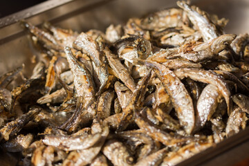 Sprot (or anchovies) fried, hamsii