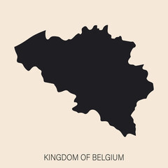 Fototapeta premium Highly detailed Belgium map with borders isolated on background