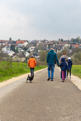 Obraz premium family on outdoor walk