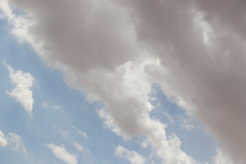 Fototapeta na wymiar dramatic cloudy blue sky heaven air