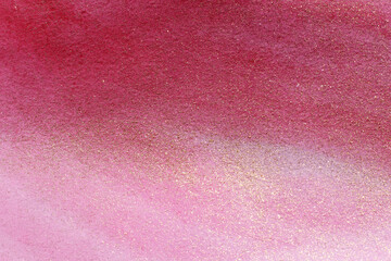Pink watercolor background with gold sparkles