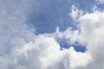 Fototapeta na wymiar dramatic cloudy blue sky heaven air