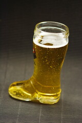 The boot-shaped beer glasses 