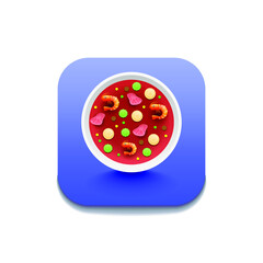 Shrimp Soup Food Logo Vector Symbol Icon Design Style