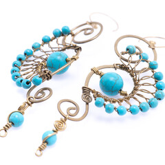 Ornaments on white scene