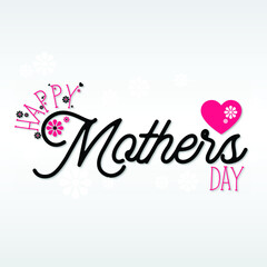 Mom's day. Women's Day. Vector flat illustration. Abstract backgrounds, patterns about mothers day. Hearts, abstract geometric shapes. Perfect for poster, label, banner, invitation.