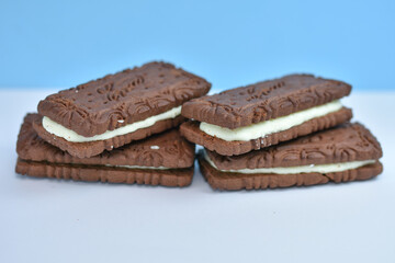 cocoa biscuits with coconut cream