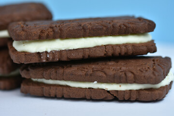 cocoa biscuits with coconut cream