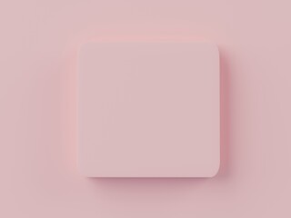 3d render top view of pink blank banner frame for mock up and display products with pastel background. - obrazy, fototapety, plakaty