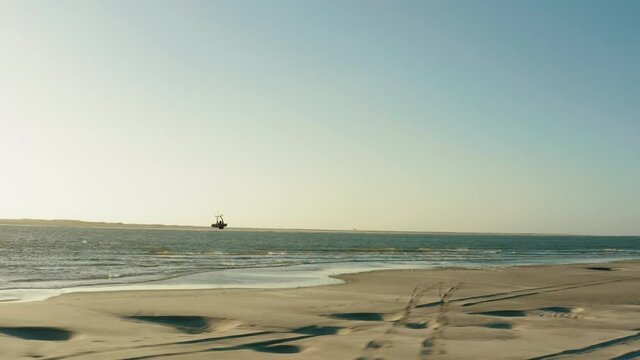 kitesurfer jumping over beach aerial drone brazil atins lagoon travel tourism 4k