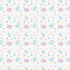 hearts branches pattern