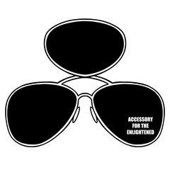 Sunglasses with three lenses. Accessory for the enlightened