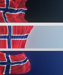 Abstract Norway Flag 3D Render (3D Artwork)