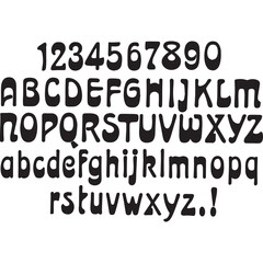 Poster and Sign Card Alphabet Silhouette Vector