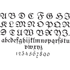 Deutsch Script Silhouette Vector