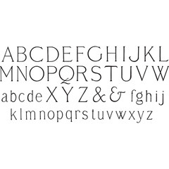 Architects Alphabets Silhouette Vector