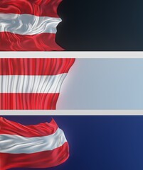 Abstract Austria Flag 3D Render (3D Artwork)